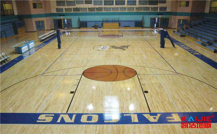 楓樺木木地板籃球館雙層龍骨結構