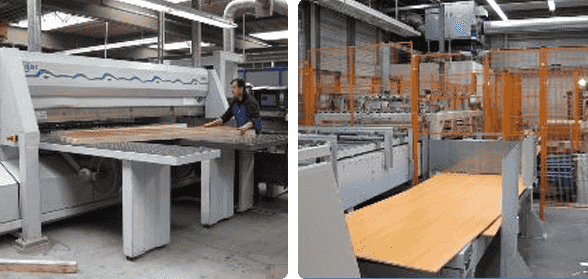 運動木地板工廠生產線