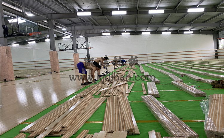 杭州曼巴籃球中心木地板項目-凱潔實木運動地板